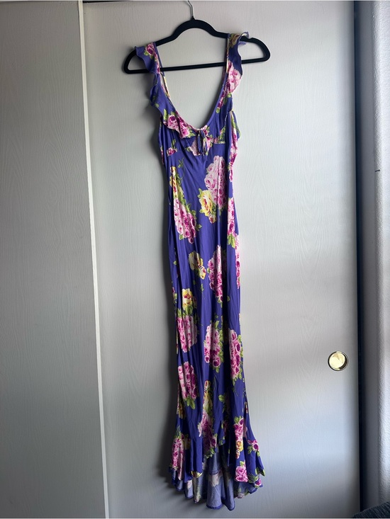 Betsey Johnson Dresses & Skirts - Betsey Johnson Purple Floral Ruffle-Strap Maxi Dress New Never Worn